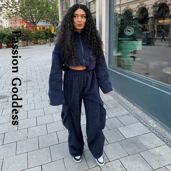 women's tracksuits 2 piece plush fuzzy sets women oversized outfits pockets zipper jackets high waist cargo pants warm wool cashmere tw, Gray
women's tracksuits 2 piece plush fuzzy sets women oversized outfits pockets zipper jackets high waist cargo pants warm wool cashmere tw, Gray