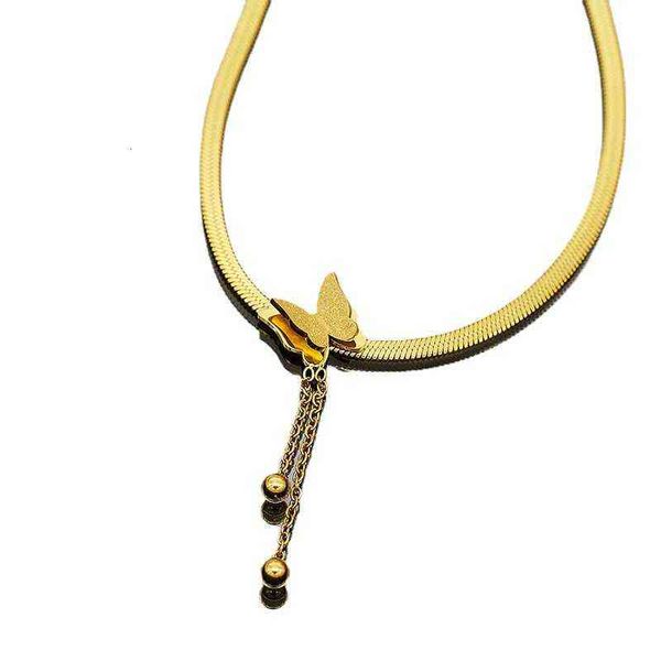 titanium steel plated 18k gold butterfly net red necklace women's korean temperament sen series small fresh neck chain clavicle, Silver
titanium steel plated 18k gold butterfly net red necklace women's korean temperament sen series small fresh neck chain clavicle, Silver