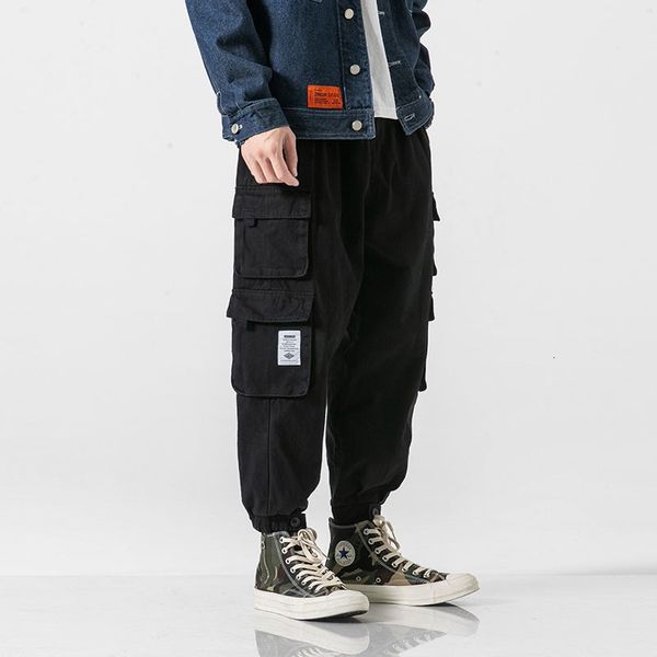 men's pants side pockets cargo harem 2021 hip hop casual male tatical joggers trousers cotton fashion streetwear kfks, Black
men's pants side pockets cargo harem 2021 hip hop casual male tatical joggers trousers cotton fashion streetwear kfks, Black