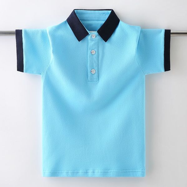banyihao wear short sleeve t-shirt children's summer school uniform lapel polo shirt pure cotton little boys' loose top, Blue
banyihao wear short sleeve t-shirt children's summer school uniform lapel polo shirt pure cotton little boys' loose top, Blue