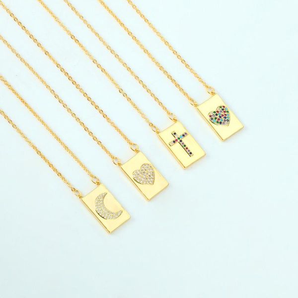 pendant necklaces women's necklace square gold cubic zirconia cross, love heart, moon, lemon various style, Silver
pendant necklaces women's necklace square gold cubic zirconia cross, love heart, moon, lemon various style, Silver