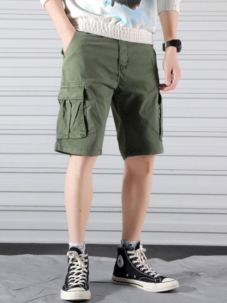 summer cargo shorts men's fashion multi pocket casual sports exercise jogging training knee lenght pants, White;black
summer cargo shorts men's fashion multi pocket casual sports exercise jogging training knee lenght pants, White;black