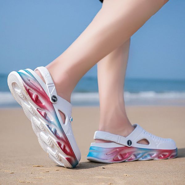mens women trainer sport size cross-border summer slippers thick-soled beach shoes couple hole shoe outdoors baotou sandals code:25ll-7790, Black
mens women trainer sport size cross-border summer slippers thick-soled beach shoes couple hole shoe outdoors baotou sandals code:25ll-7790, Black