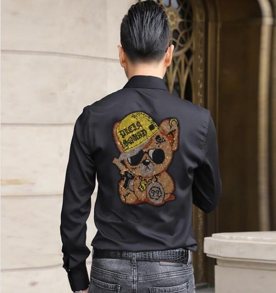 men's casual shirts man drill male shirt long sleeve fashion casual black and white shirts carrying gout, White;black
men's casual shirts man drill male shirt long sleeve fashion casual black and white shirts carrying gout, White;black