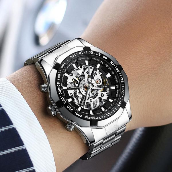 wristwatches fngeen hollow-carved automatic mechanical man's business hardlex mirror waterproof 50mwatches for unisex, Slivery;brown
wristwatches fngeen hollow-carved automatic mechanical man's business hardlex mirror waterproof 50mwatches for unisex, Slivery;brown
