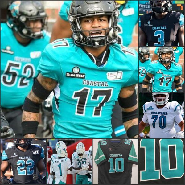 custom coastal carolina football stitched jersey 28 jacqez hairston 27 jai williams 12 bryce carpenter 9 fred payton men youth kid women jer, Black
custom coastal carolina football stitched jersey 28 jacqez hairston 27 jai williams 12 bryce carpenter 9 fred payton men youth kid women jer, Black