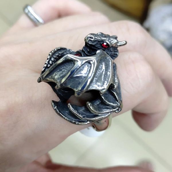 cluster rings 2021 vintage punk dry well evil dragon for men women gothic metal two-tone red zircon stone steampunk jewelry, Golden;silver
cluster rings 2021 vintage punk dry well evil dragon for men women gothic metal two-tone red zircon stone steampunk jewelry, Golden;silver