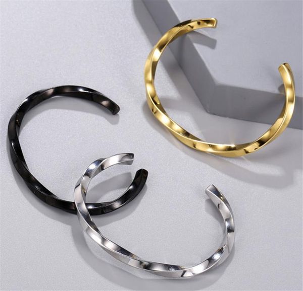 link, chain 316l titanium steel open c-shaped bracelet twisted line fashion men and women couple, Black
link, chain 316l titanium steel open c-shaped bracelet twisted line fashion men and women couple, Black