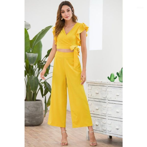 plus size tracksuits women two pieces sets short +ankle-length pants fashionable high street yellow ladies suits v-neck petal sleeve clo, Black
plus size tracksuits women two pieces sets short +ankle-length pants fashionable high street yellow ladies suits v-neck petal sleeve clo, Black