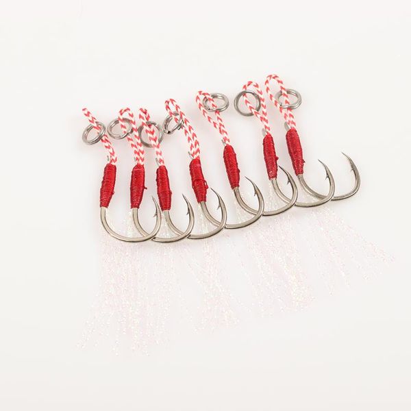 fishing hooks 10pcs/lot lure slow jigging cast jigs assist hook barbed single jig thread feather pesca anzuelos
fishing hooks 10pcs/lot lure slow jigging cast jigs assist hook barbed single jig thread feather pesca anzuelos