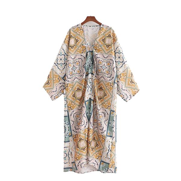 vintage woman loose printed v neck satin dress spring fashion ladies pleated vacation female elegant es 210515, Black;gray
vintage woman loose printed v neck satin dress spring fashion ladies pleated vacation female elegant es 210515, Black;gray