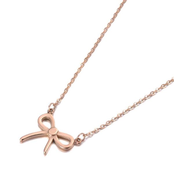 fashion bowknot cz crystals pendant necklaces for girls rose gold titanium stainless steel charm necklace jewelry n19133, Silver
fashion bowknot cz crystals pendant necklaces for girls rose gold titanium stainless steel charm necklace jewelry n19133, Silver