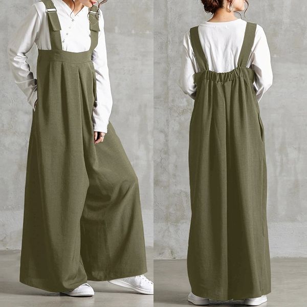 jumpsuit fashion suspender overalls women's summer jumpsuits 2021 casual wide leg pants female solid pantalon palazzo rompers, Black;white
jumpsuit fashion suspender overalls women's summer jumpsuits 2021 casual wide leg pants female solid pantalon palazzo rompers, Black;white