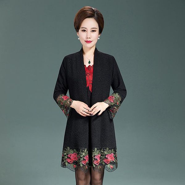 casual dresses 2021 spring autumn middle aged women dress for female long sleeve 2 piece set dresess floral embroidery party vestidos, Black;gray
casual dresses 2021 spring autumn middle aged women dress for female long sleeve 2 piece set dresess floral embroidery party vestidos, Black;gray