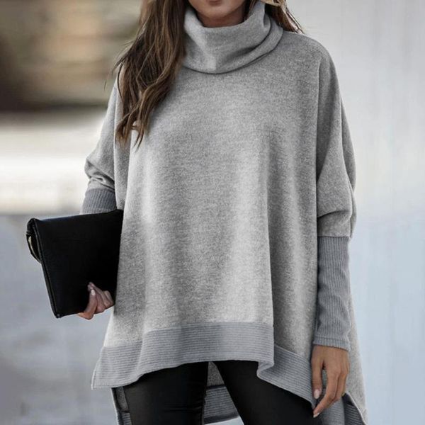 women's sweaters women shirt solid color batwing sleeve casual loose side split turtleneck lady sweater for daily, White;black
women's sweaters women shirt solid color batwing sleeve casual loose side split turtleneck lady sweater for daily, White;black