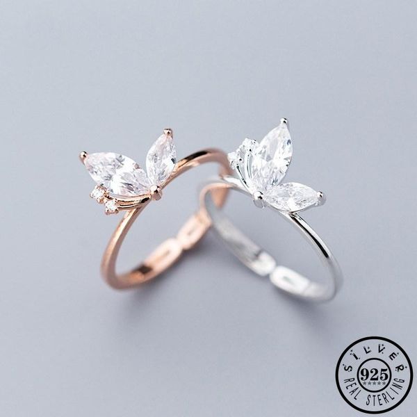 cluster rings 925 sterling silver cubic zirconia butterfly shape ring adjustable statement rose gold color plated open finger for women, Golden;silver
cluster rings 925 sterling silver cubic zirconia butterfly shape ring adjustable statement rose gold color plated open finger for women, Golden;silver
