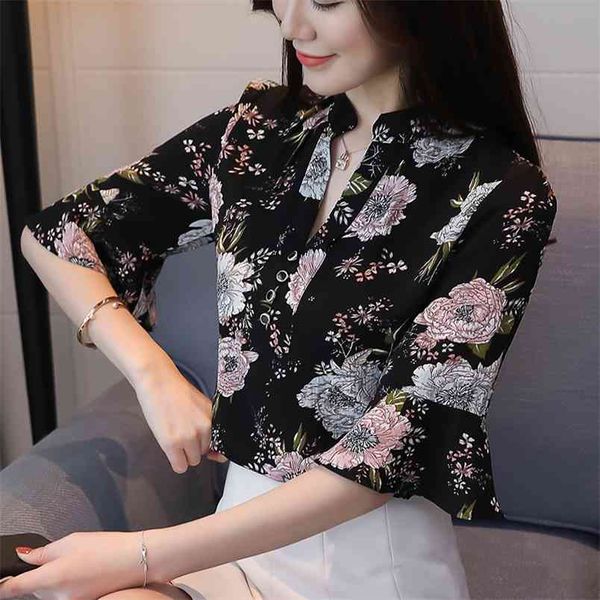 fashion women blouses plus size print chiffon shirt v collar office short sleeve summer shirts 2889 50 210506, White
fashion women blouses plus size print chiffon shirt v collar office short sleeve summer shirts 2889 50 210506, White