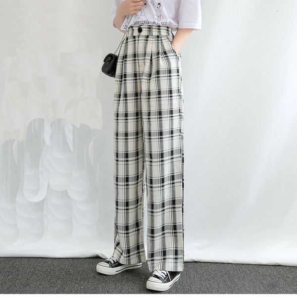 women's pants & capris plaid sweatpants spring streetwear korean style elastic high waist straight wide leg woman 0uuf, Black;white
women's pants & capris plaid sweatpants spring streetwear korean style elastic high waist straight wide leg woman 0uuf, Black;white