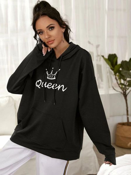 women's hoodies & sweatshirts the 8 colors wool winter queen printing hooded female 2021 thicken warm lady autumn, Black
women's hoodies & sweatshirts the 8 colors wool winter queen printing hooded female 2021 thicken warm lady autumn, Black