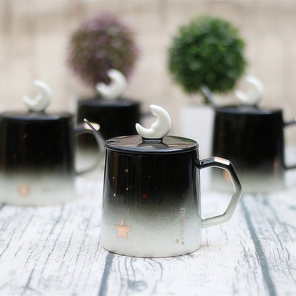 mugs 2021 product with cover and spoon gradient moon milk cup creative ceramic mug couple office gift
mugs 2021 product with cover and spoon gradient moon milk cup creative ceramic mug couple office gift