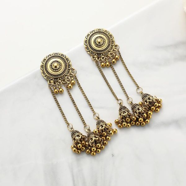 stud 2021 arrivals long tassel bells pendant earrings birdcage earring round gold eardrop ear studs aretes bohemian women jewelry, Golden;silver
stud 2021 arrivals long tassel bells pendant earrings birdcage earring round gold eardrop ear studs aretes bohemian women jewelry, Golden;silver