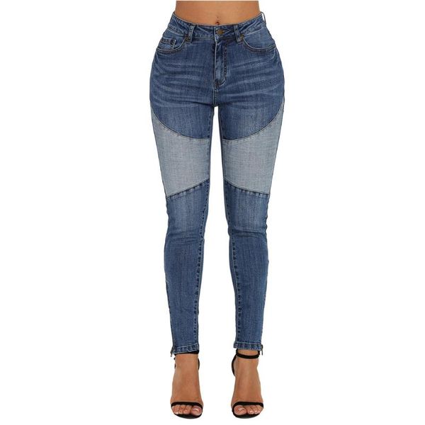 women's jeans shiying patch stitching calf side zipper design slim pants 786004, Blue
women's jeans shiying patch stitching calf side zipper design slim pants 786004, Blue