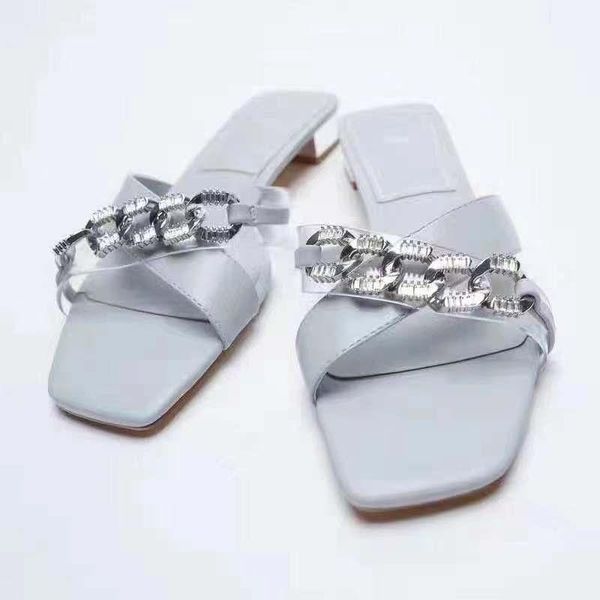 slippers brand elegant and simple women's sandals 2021 metal chain ring square toe open-toe low-heel fresh women, Black
slippers brand elegant and simple women's sandals 2021 metal chain ring square toe open-toe low-heel fresh women, Black