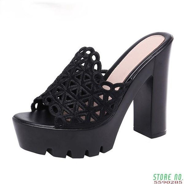 slippers big size hollow head gold black block heels fashion open summer shoes women's platform high
slippers big size hollow head gold black block heels fashion open summer shoes women's platform high