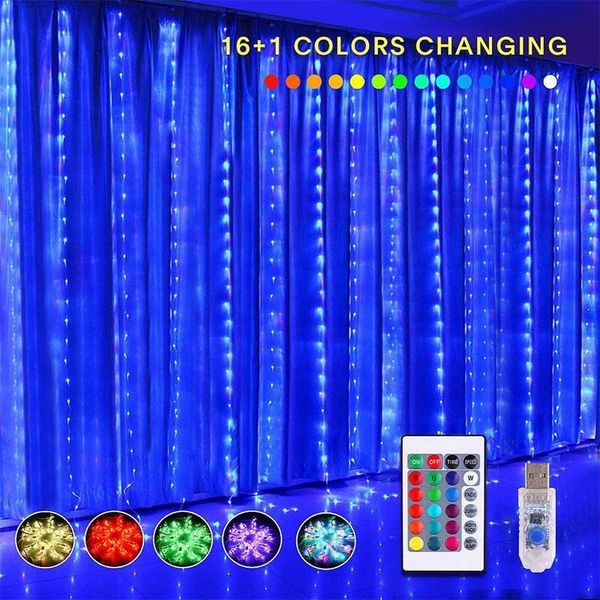 strings rgb 16 color changing string lights fairy curtain usb remote control garland for christmas window wedding party decor
strings rgb 16 color changing string lights fairy curtain usb remote control garland for christmas window wedding party decor
