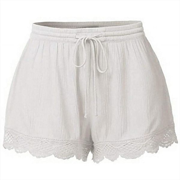 summer loose lace plus size women shorts rope tie sport casual bandage bowknot outwear, White;black
summer loose lace plus size women shorts rope tie sport casual bandage bowknot outwear, White;black