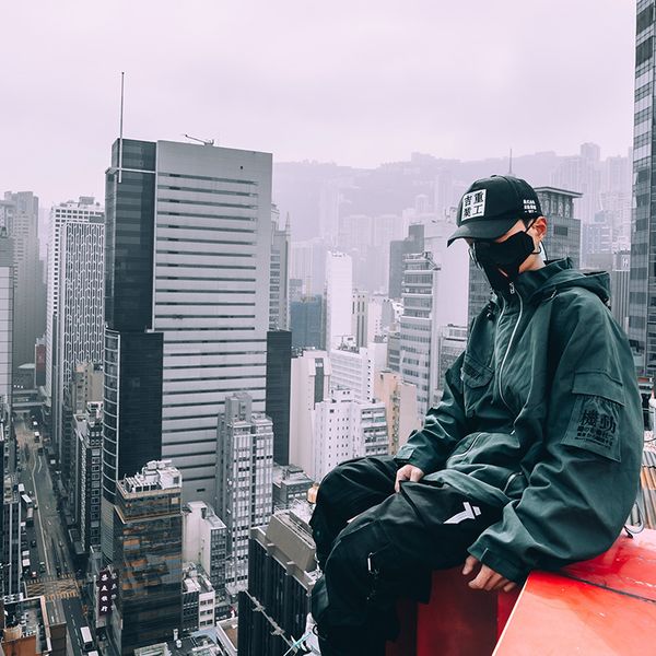 downs air force flight function hip hop loose dark jacket men's original japan night wind flag belt, Black
downs air force flight function hip hop loose dark jacket men's original japan night wind flag belt, Black
