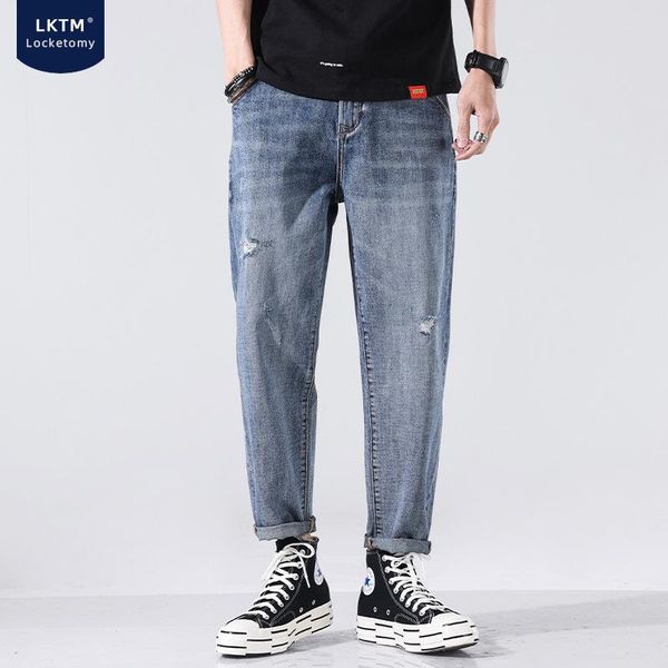spring denim male korean version of the trend loose plus size fat pendent hole straight nine-point pants men's jeans, Blue
spring denim male korean version of the trend loose plus size fat pendent hole straight nine-point pants men's jeans, Blue