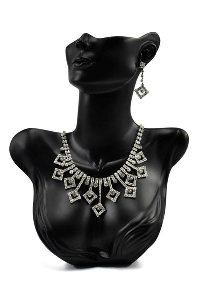earrings & necklace women's fashion jewelry women geometric patterned evening dress sets, Silver
earrings & necklace women's fashion jewelry women geometric patterned evening dress sets, Silver