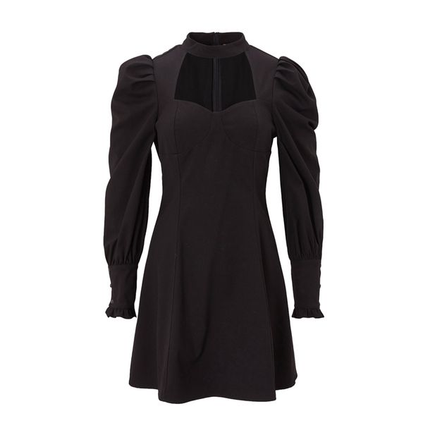 elegant women black o-neck dress fashion ladies hollow out vestidos streetwear female chic puff sleeve mini dresses 210430, Black;gray
elegant women black o-neck dress fashion ladies hollow out vestidos streetwear female chic puff sleeve mini dresses 210430, Black;gray