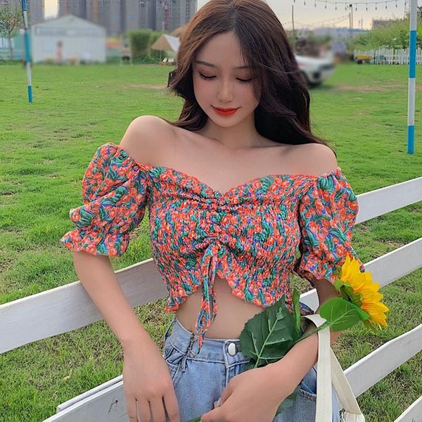 summer women blouse floral print slash neck puff sleeve sweet short shirts blouses for girls women's &, White
summer women blouse floral print slash neck puff sleeve sweet short shirts blouses for girls women's &, White