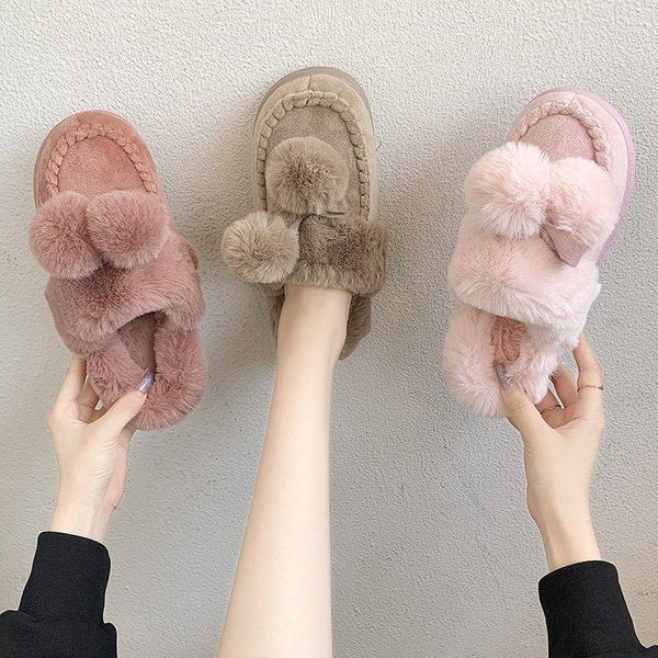 women's winter shoes home furry bow-knot indoor slippers soft comfort footwear shoe size 36-41 female warm, Black
women's winter shoes home furry bow-knot indoor slippers soft comfort footwear shoe size 36-41 female warm, Black