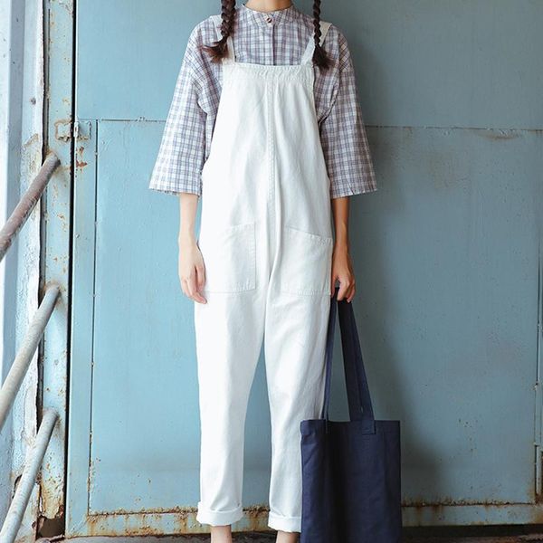 women's jumpsuits & rompers women denim jumpsuit korean style solid overalls casual loose pockets ladies spring autumn mono mujer, Black;white
women's jumpsuits & rompers women denim jumpsuit korean style solid overalls casual loose pockets ladies spring autumn mono mujer, Black;white