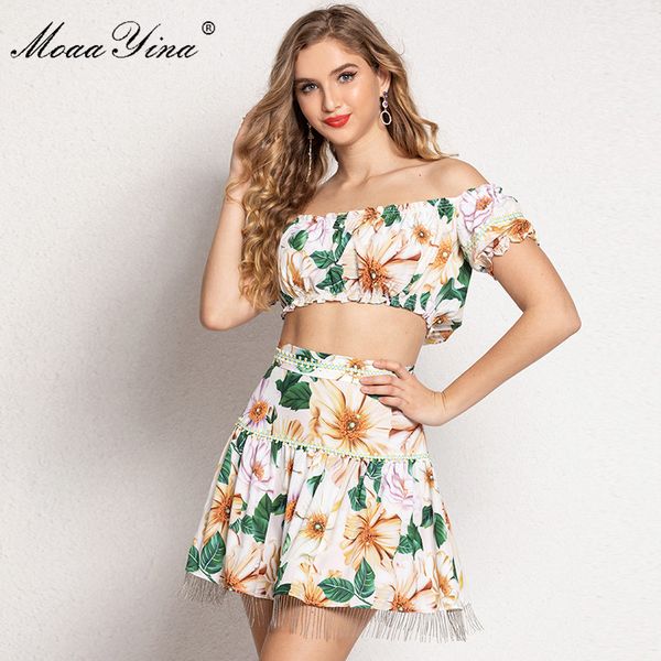 fashion designer suit summer women's off shoulder +tassel short skirt camellia floral print two-piece suit 210524, White
fashion designer suit summer women's off shoulder +tassel short skirt camellia floral print two-piece suit 210524, White