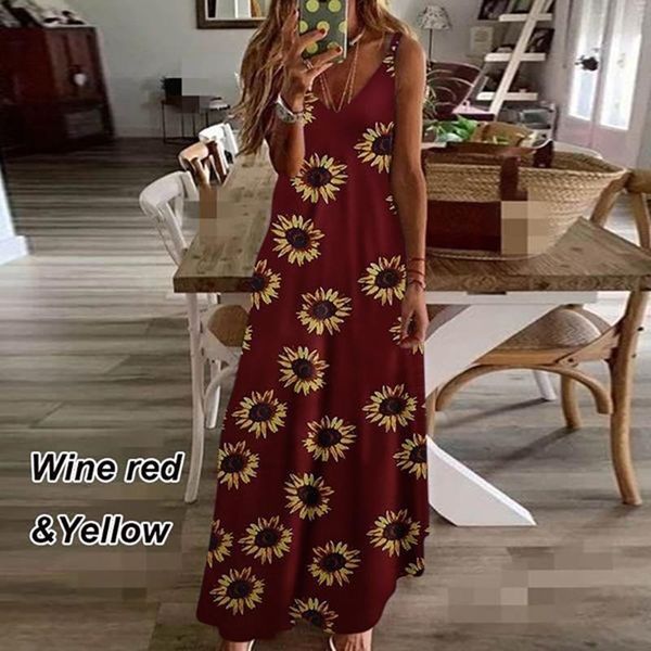 casual dresses flower print maxi dress women sleeveless summer loose beach vintage elegant party boho sundress plus size, Black;gray
casual dresses flower print maxi dress women sleeveless summer loose beach vintage elegant party boho sundress plus size, Black;gray