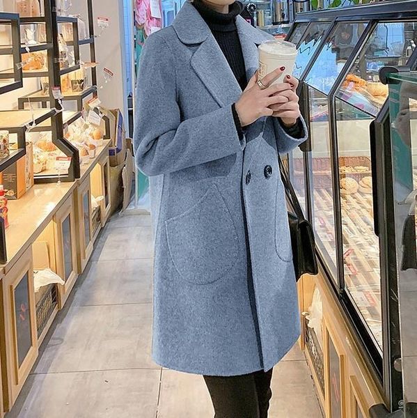 women's wool & blends autumn female winter woolen jacket lined and blend women elegant wrap blue coat korean coats overcoat, Black
women's wool & blends autumn female winter woolen jacket lined and blend women elegant wrap blue coat korean coats overcoat, Black