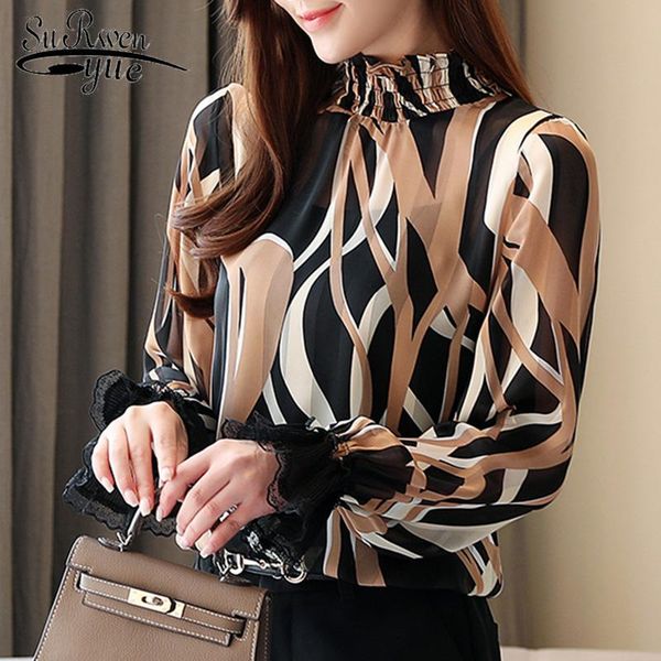 women's blouses & shirts spring 2021 chiffon long sleeve women loose lotus leaf collar shirt horn print and 8066 50, White
women's blouses & shirts spring 2021 chiffon long sleeve women loose lotus leaf collar shirt horn print and 8066 50, White