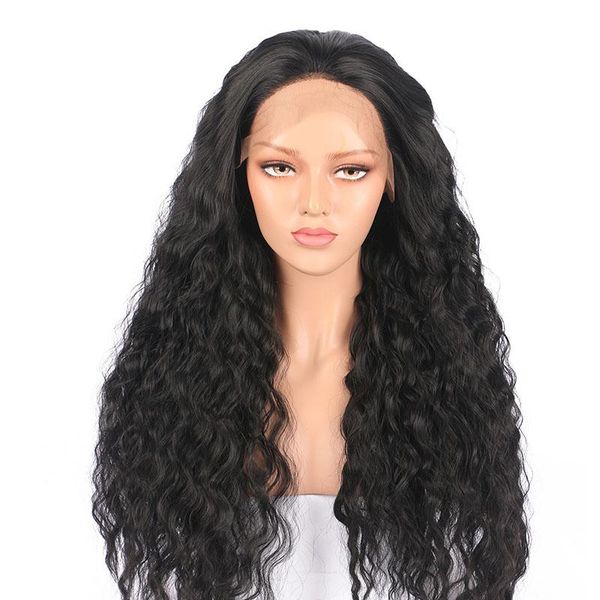 synthetic wigs 26inch 180%density long natural wave lace front wig for women with preplucked fiber hair daily wear glueless, Black
synthetic wigs 26inch 180%density long natural wave lace front wig for women with preplucked fiber hair daily wear glueless, Black