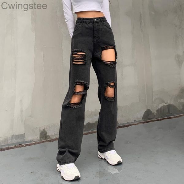 women's jeans 2021 hole ripped black woman distressed casual hip hop high waist pants capris pocket straight denim trousers ladies, Blue
women's jeans 2021 hole ripped black woman distressed casual hip hop high waist pants capris pocket straight denim trousers ladies, Blue