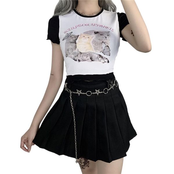women's t-shirt women casual close-fitting crop cute cat and letters printed pattern round collar y2k kawaii harajuku white blue
women's t-shirt women casual close-fitting crop cute cat and letters printed pattern round collar y2k kawaii harajuku white blue