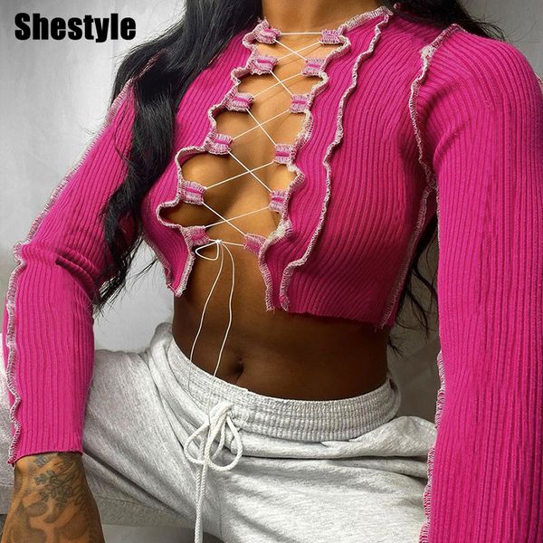 shestyle lace up hollow out t-shirt women patchwork streetwear 2021 autumn new fashion criss-cross bandage crop by ai, Black;white
shestyle lace up hollow out t-shirt women patchwork streetwear 2021 autumn new fashion criss-cross bandage crop by ai, Black;white