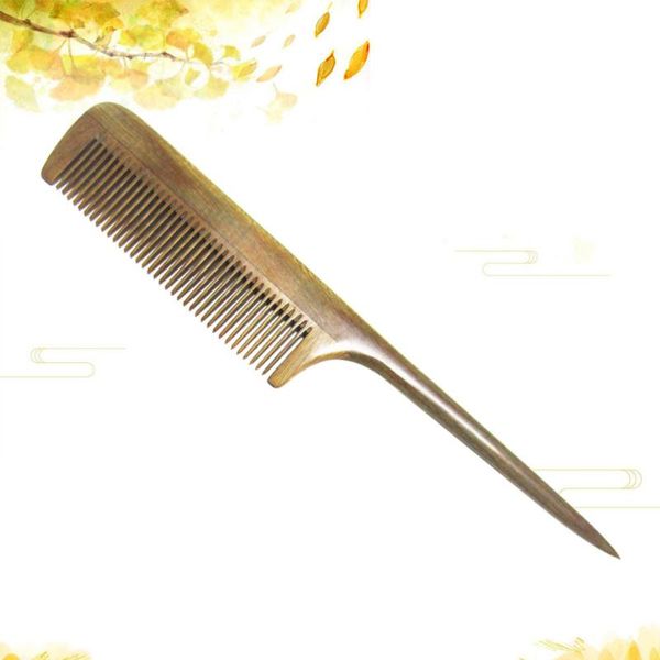green sandalwood comb wooden hair long handle pointed tail smoothing fine tooth brushes, Silver
green sandalwood comb wooden hair long handle pointed tail smoothing fine tooth brushes, Silver