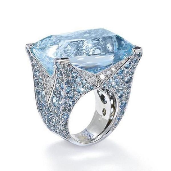 large blue stone princess cut crystal rings for women girl elegant wedding ring engagement jewelry birthday gift z5x874 cluster, Golden;silver
large blue stone princess cut crystal rings for women girl elegant wedding ring engagement jewelry birthday gift z5x874 cluster, Golden;silver