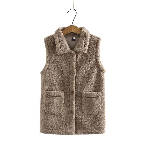 women's vests 2021 spring autumn women jacket loose middle-aged camel hair vest female coat sleeveless warm external wear waistcoat r13, Black;white
women's vests 2021 spring autumn women jacket loose middle-aged camel hair vest female coat sleeveless warm external wear waistcoat r13, Black;white