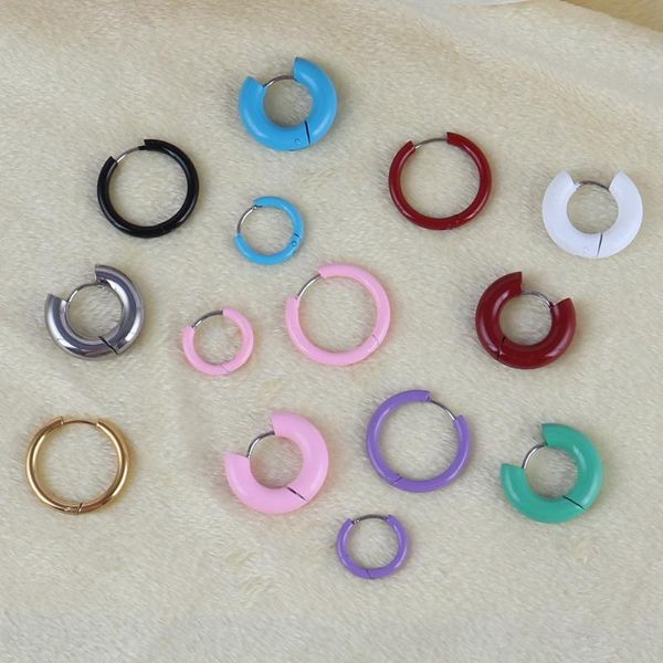 hoop & huggie punk stainless steel earrings thick for women small woman round circle earring colour men, Golden;silver
hoop & huggie punk stainless steel earrings thick for women small woman round circle earring colour men, Golden;silver