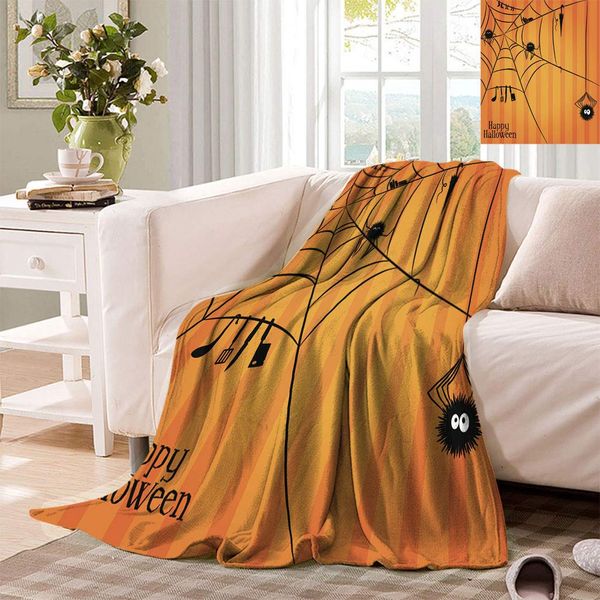 Halloween Decor Super Soft Blankets, Web Spiders and Icons in Happy Halloween Style Illustration Super Soft Blanket for Bed Sofa
Halloween Decor Super Soft Blankets, Web Spiders and Icons in Happy Halloween Style Illustration Super Soft Blanket for Bed Sofa